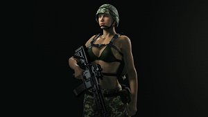 3D model Female Marine Corp