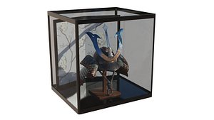 Japanese Kabuto Helmet Ornament - Gogatsu Ningyo Display 3D model