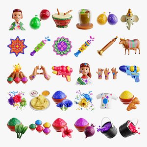 Holi 3D Collection model