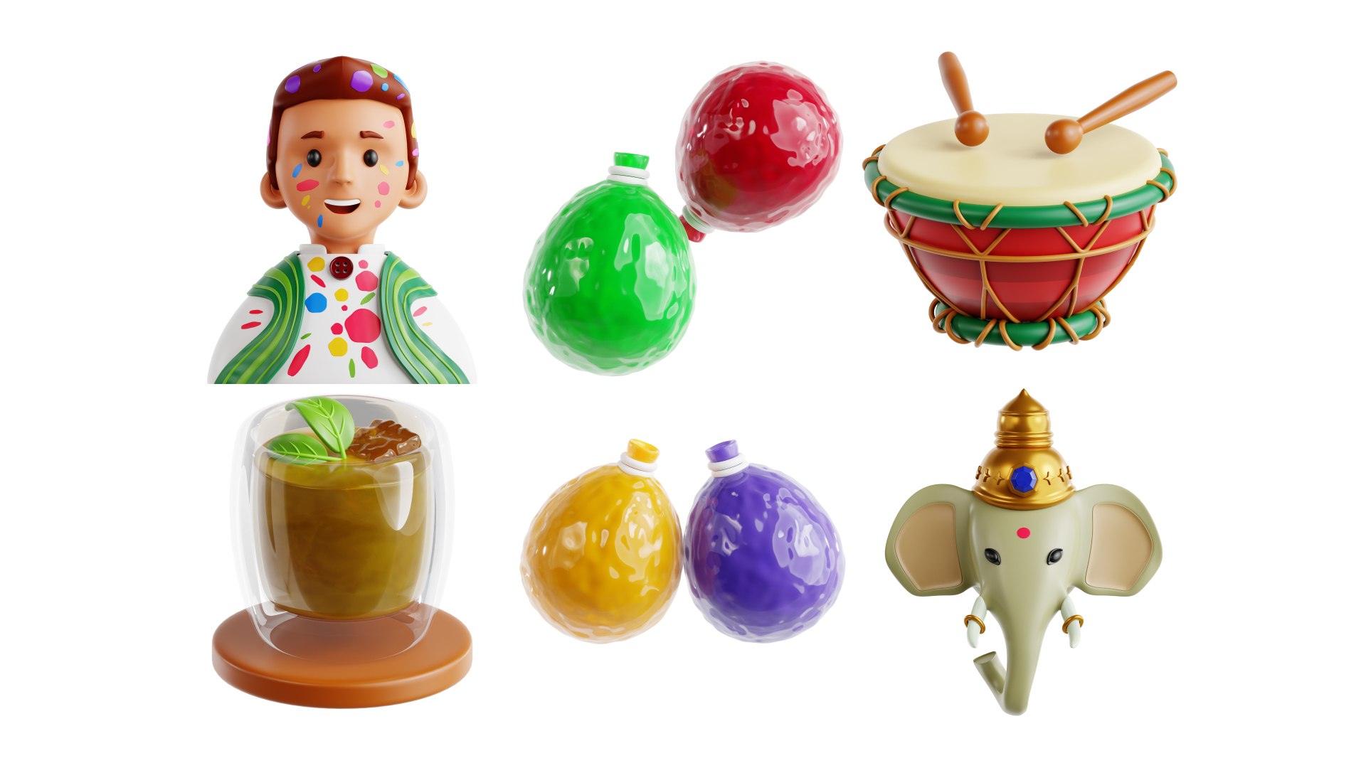 Holi 3D Collection model https://p.turbosquid.com/ts-thumb/te/lTnijd/ml/shot1/jpg/1742223834/1920x1080/fit_q87/389fa6c3af580b4379a467462ed11998c36c67fb/shot1.jpg