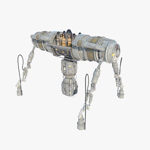 Science fiction equipment flamethrower 3D
