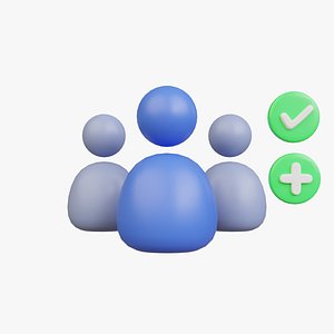 3D Account User Icon model