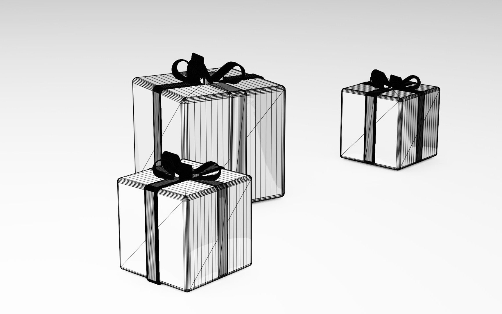 Gifts With A Ribbons 3D Model - TurboSquid 1822537