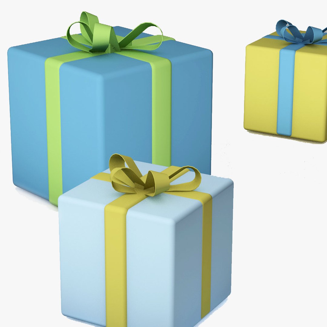 Gifts With A Ribbons 3D Model - TurboSquid 1822537