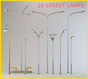 3d street lamps