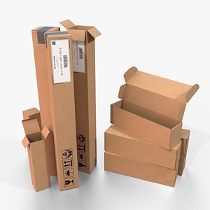 Cardboard Box Collection - Narrow Form Mix