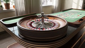 3D Casino Roulette Table model