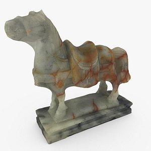 small chinese jade horse 3d model