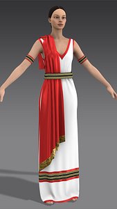 3D model Roman woman stola