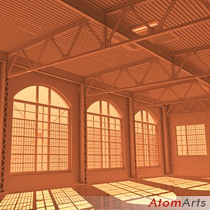 3d warehouse industrial interior