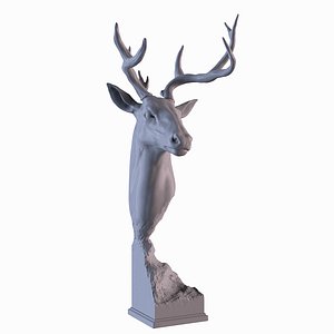 Deer Head Statue