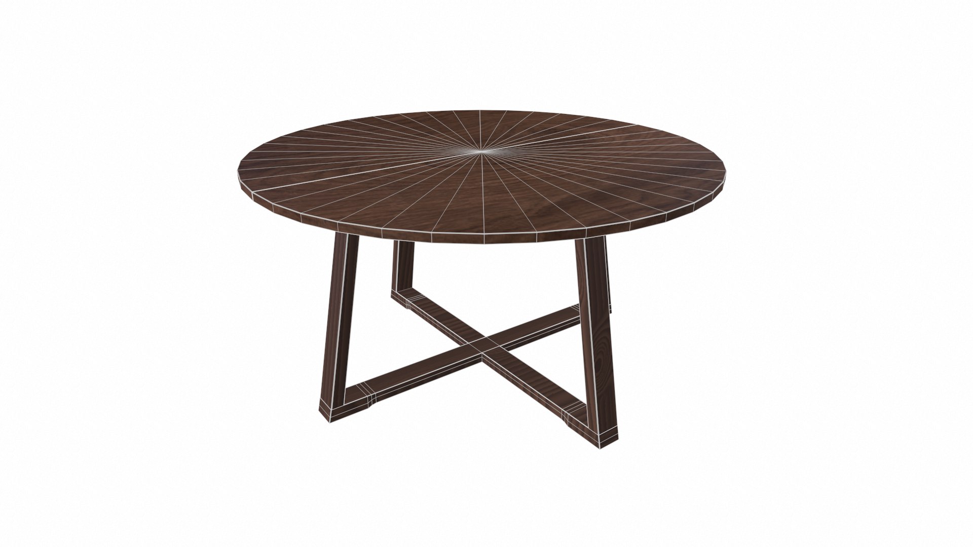 Round Wooden Dining Table 3D Model - TurboSquid 2297677