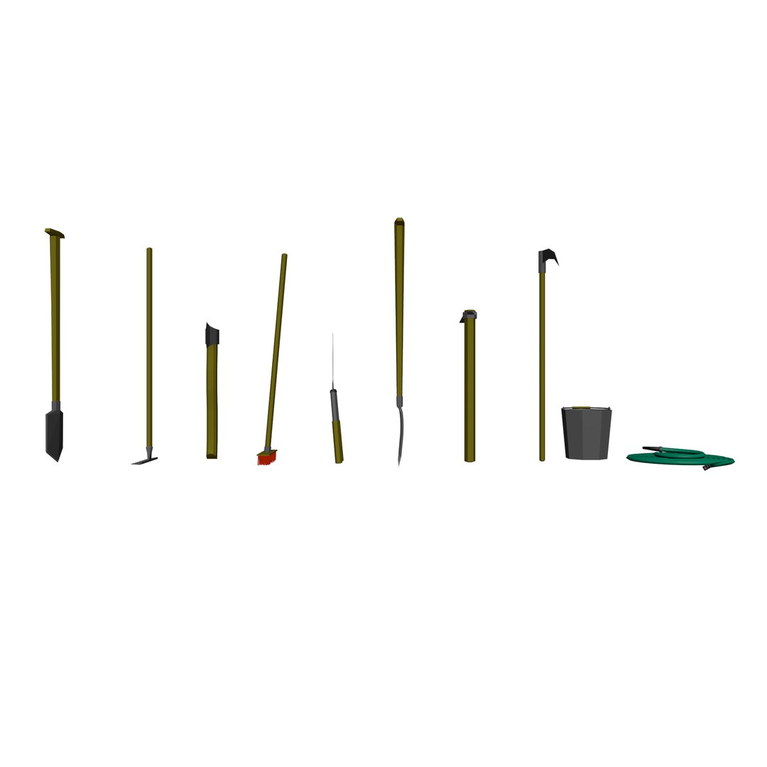 3D garden tool model https://p.turbosquid.com/ts-thumb/tf/hSeJJy/Kjsdt2n9/all_tools2/png/1561126017/1920x1080/fit_q87/e21ebb9ebdf78eccbf725d7a73fc8e042e1d6092/all_tools2.jpg
