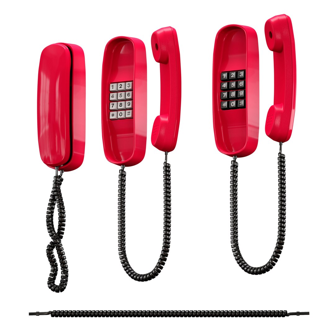 Wall Phone 3D Model TurboSquid 1996996