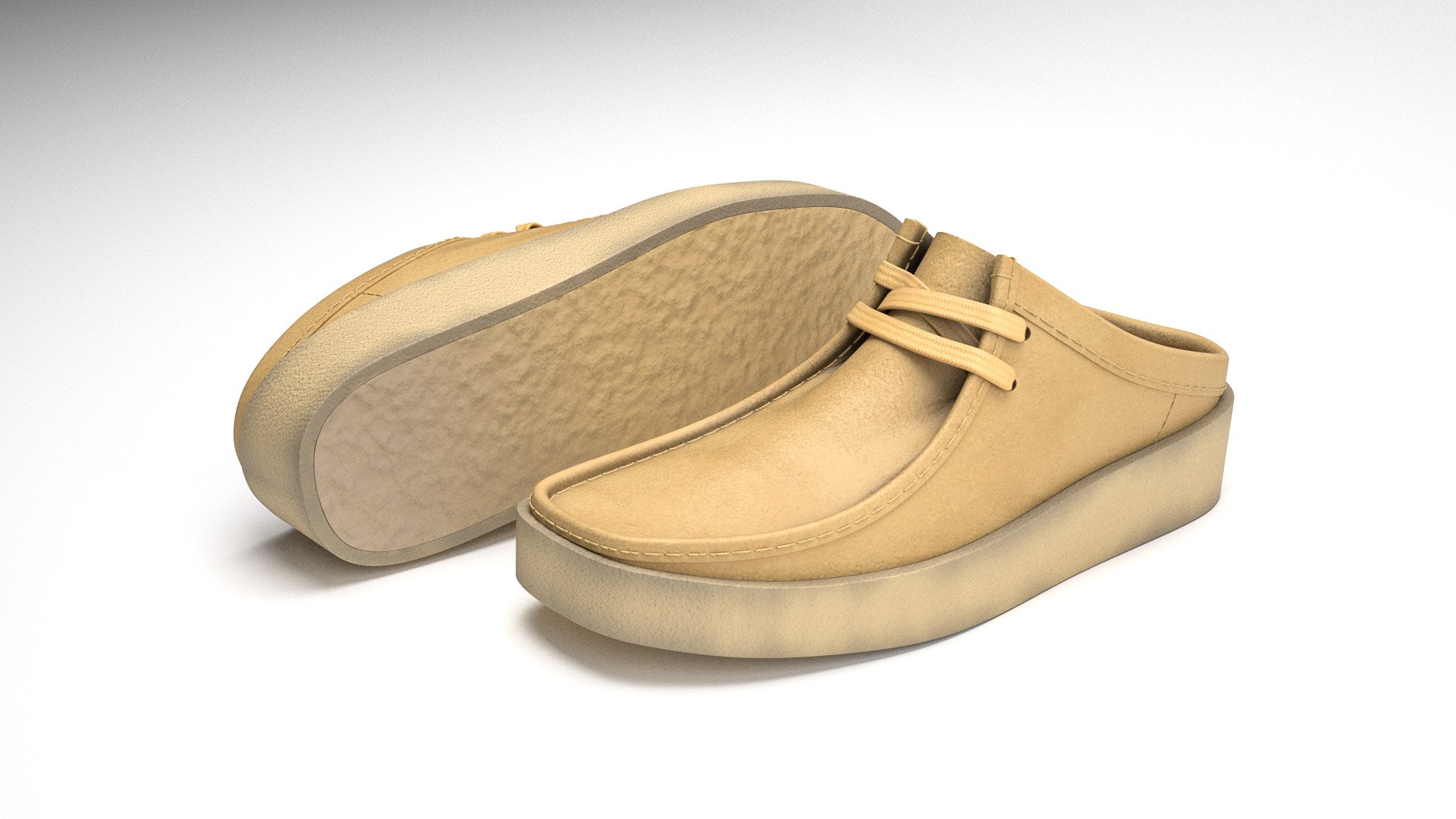 Clarks Wallabee Cup Lo Maple Suede 3D Model - TurboSquid 2308455