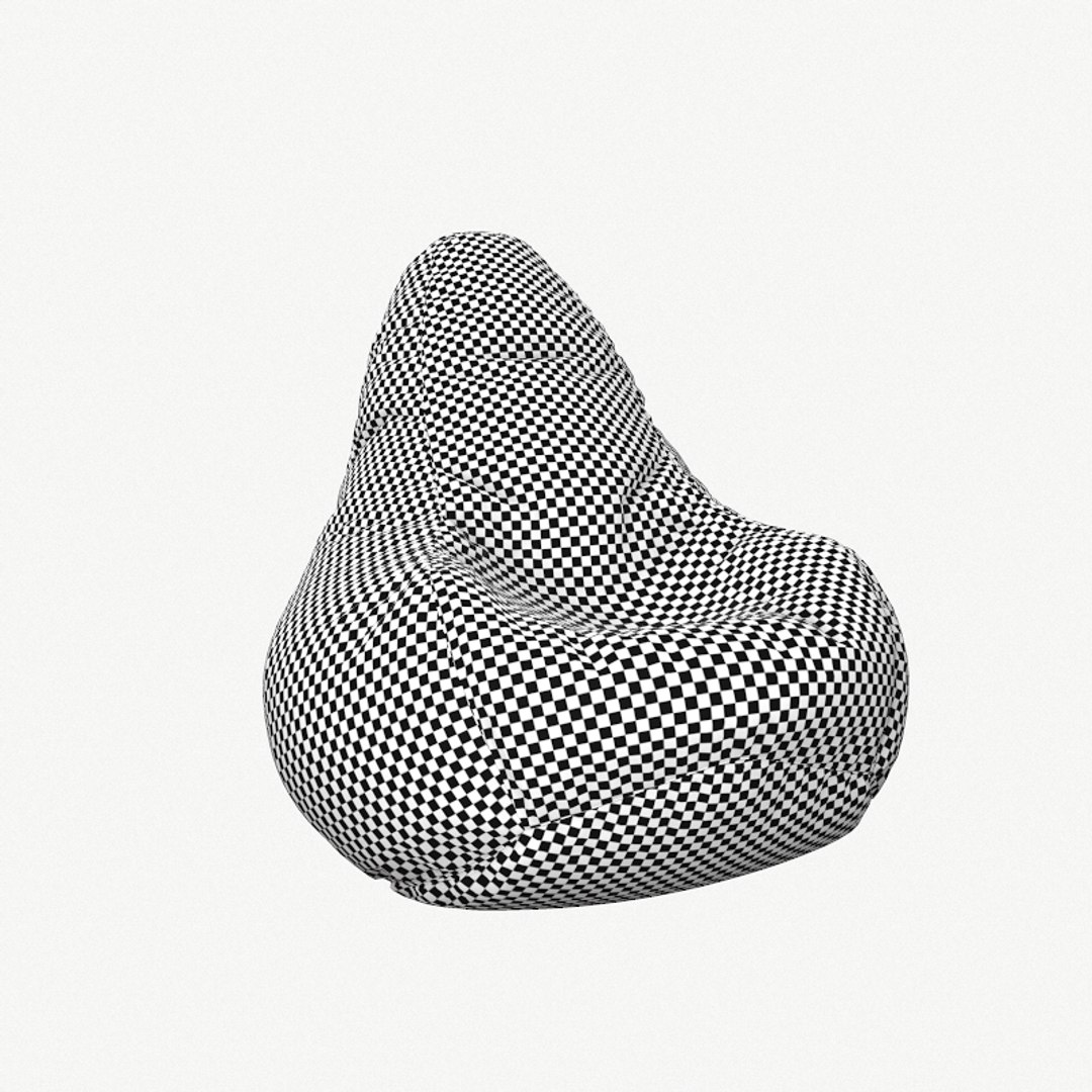 3D Bean Bag Fabric Chair 04 TurboSquid 2067410