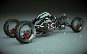 3D T Bike Four Wheel 03 model