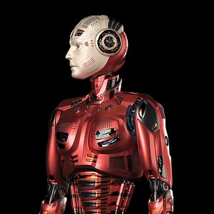 futuristic robot man 2 3D model