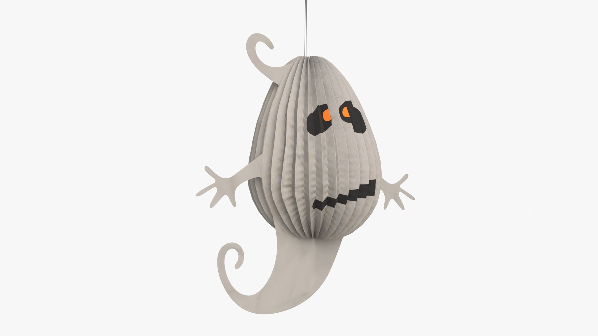 Halloween Ghoust Paper Decorations 3D model preview