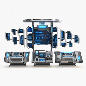 3D Sci Fi Control Panel