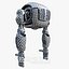 Cute Space Robot Rigged H-72 Blue