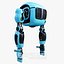 Cute Space Robot Rigged H-72 Blue