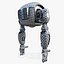 Cute Space Robot Rigged H-72 Blue