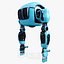 Cute Space Robot Rigged H-72 Blue