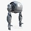 Cute Space Robot Rigged H-72 Blue