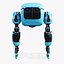 Cute Space Robot Rigged H-72 Blue