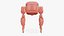 Cute Space Robot Rigged H-72 Blue