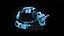 Cute Space Robot Rigged H-72 Blue
