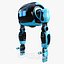 Cute Space Robot Rigged H-72 Blue