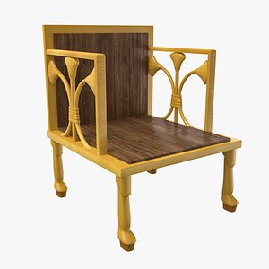 3D ancient egyptian chair model