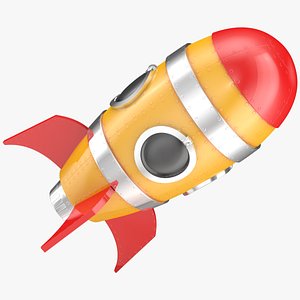 3D cartoon rocket