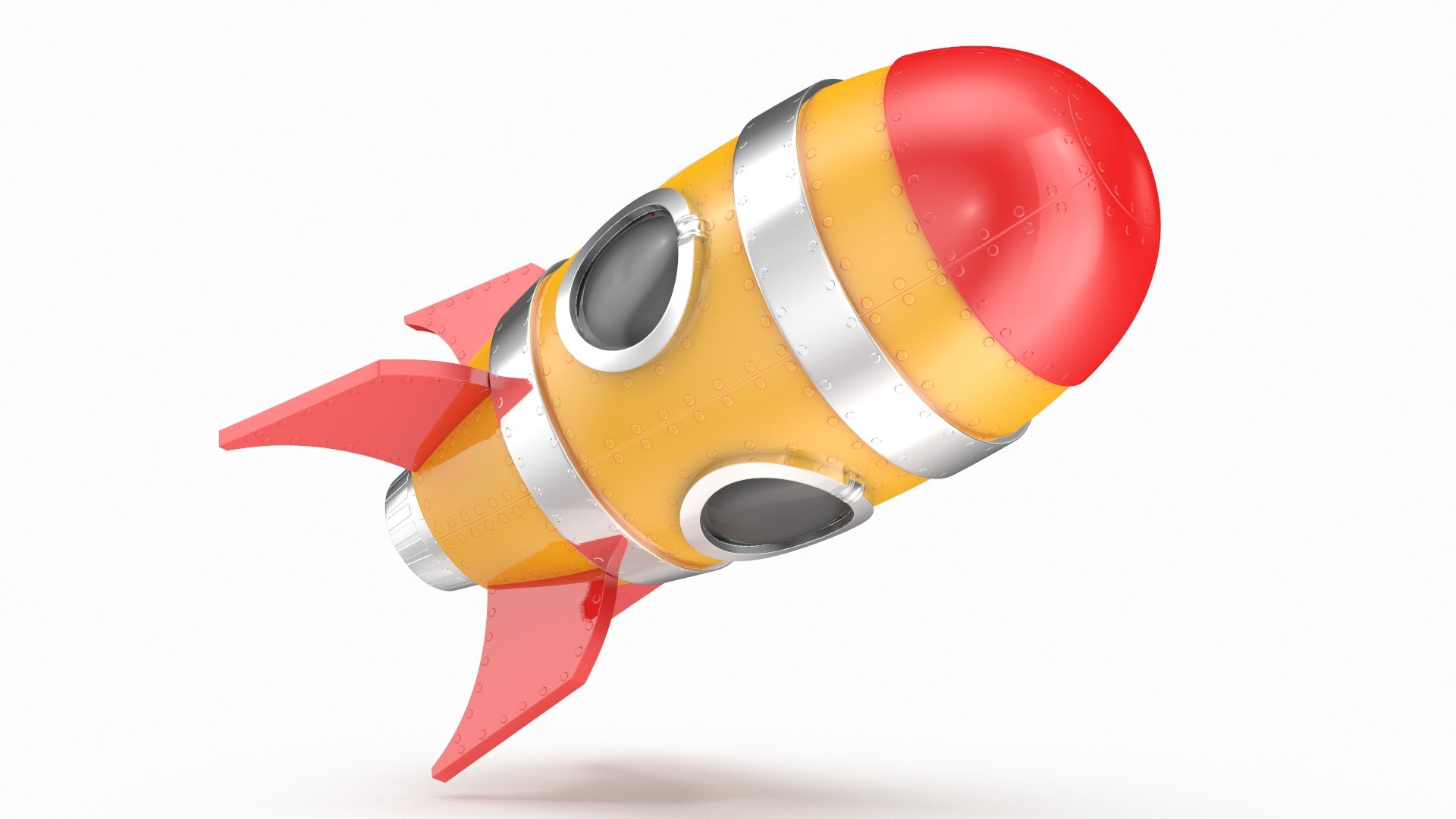 3D Cartoon Rocket - TurboSquid 1435560