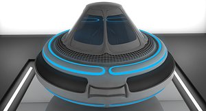 3D starship spaceship