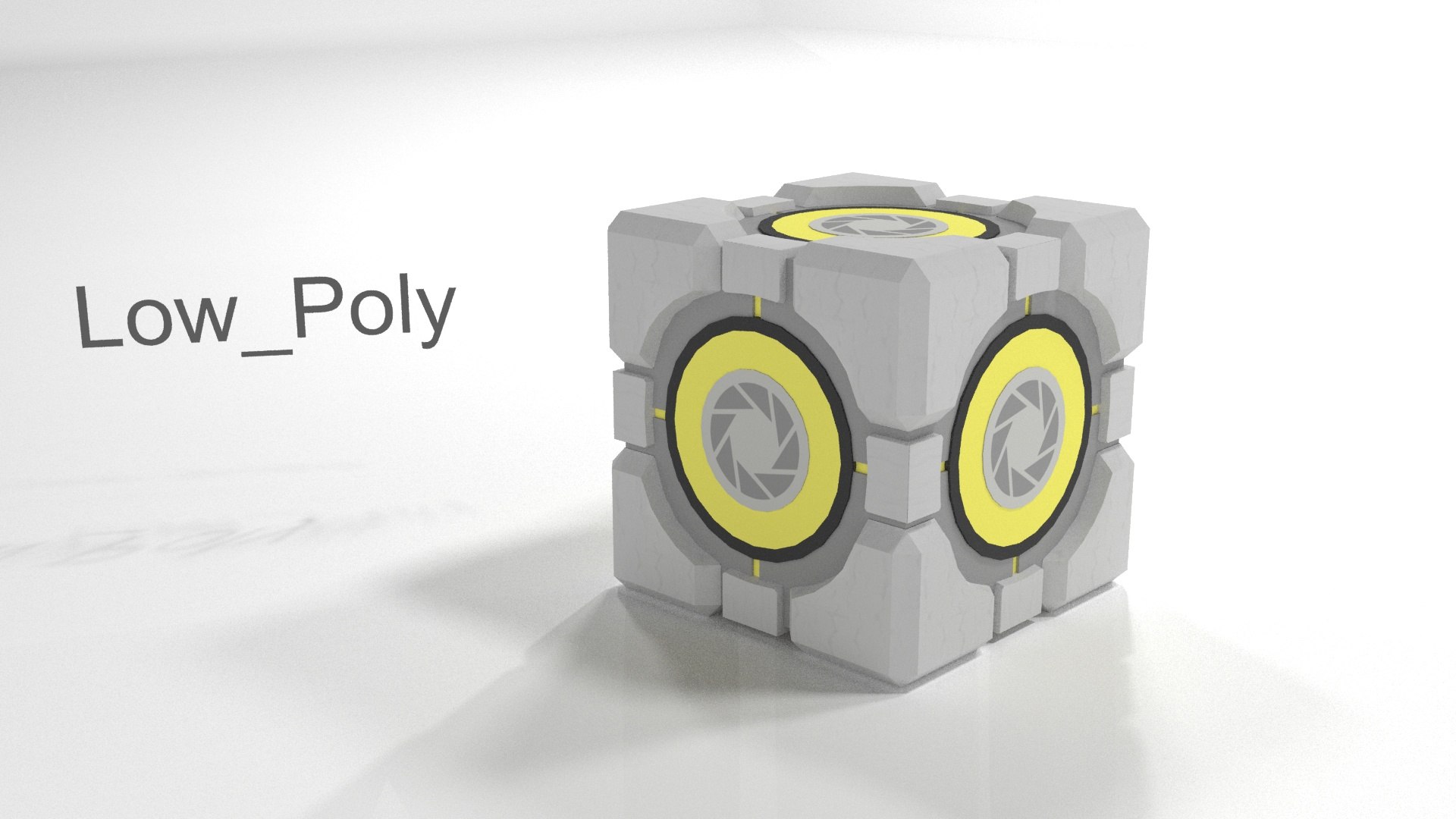 Portal Companion Cube, 3D CAD Model Library