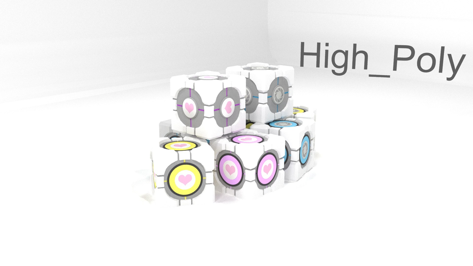 3D Portal Cubes https://p.turbosquid.com/ts-thumb/tg/F1wGCK/mP/companioncube11high_poly/jpg/1676719725/1920x1080/fit_q87/c7b17723a0a4b7422084c13aabbb4ee99a5851b0/companioncube11high_poly.jpg