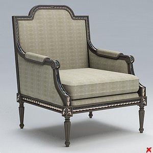 armchair old fashioned 3d model
