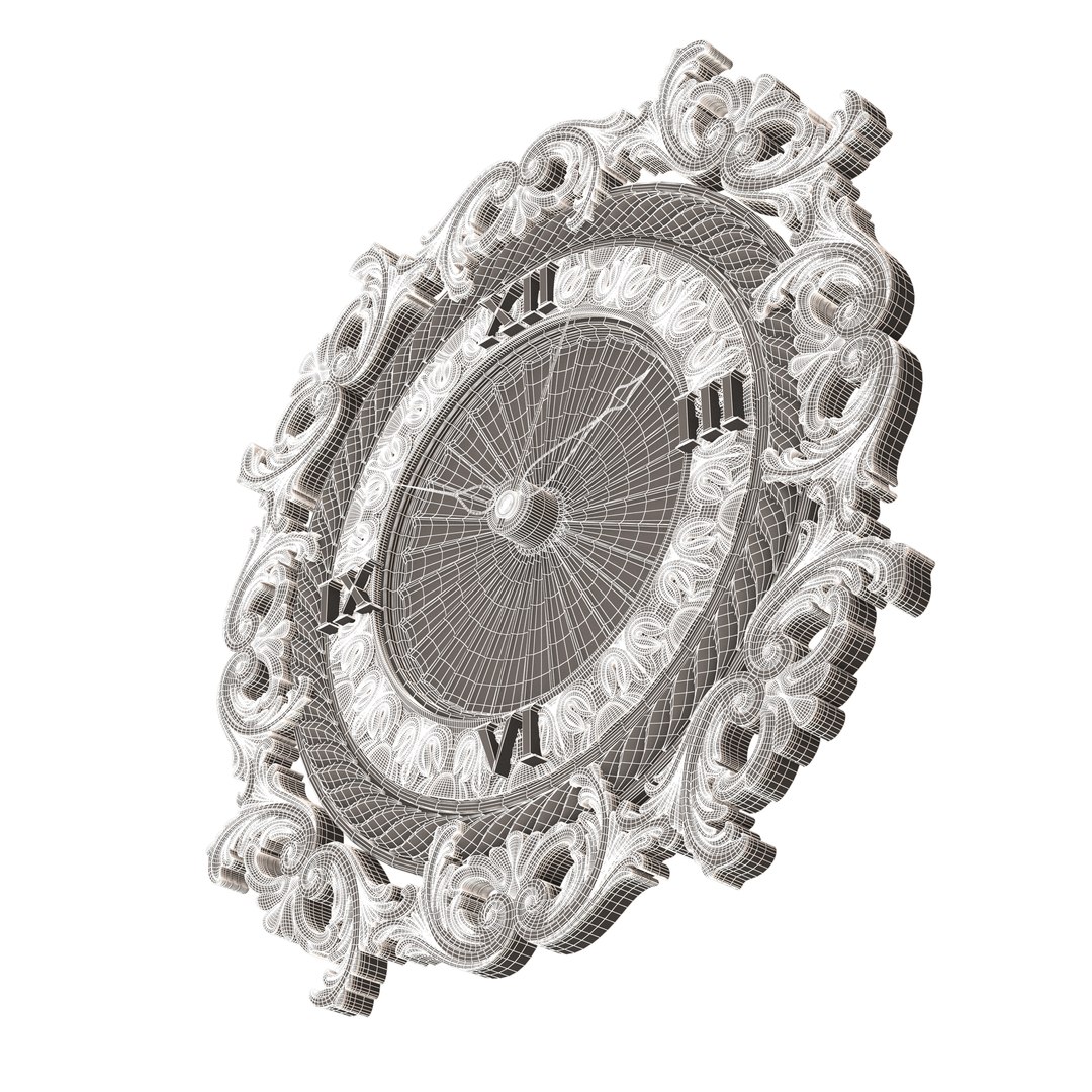 Classic Wall Clock 019 Chrome 3D Model - TurboSquid 2138091