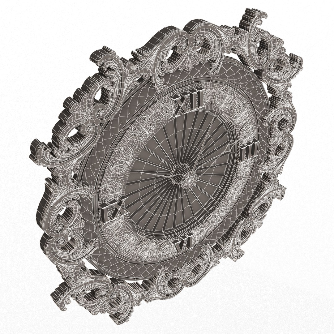 Classic Wall Clock 019 Chrome 3D Model - TurboSquid 2138091