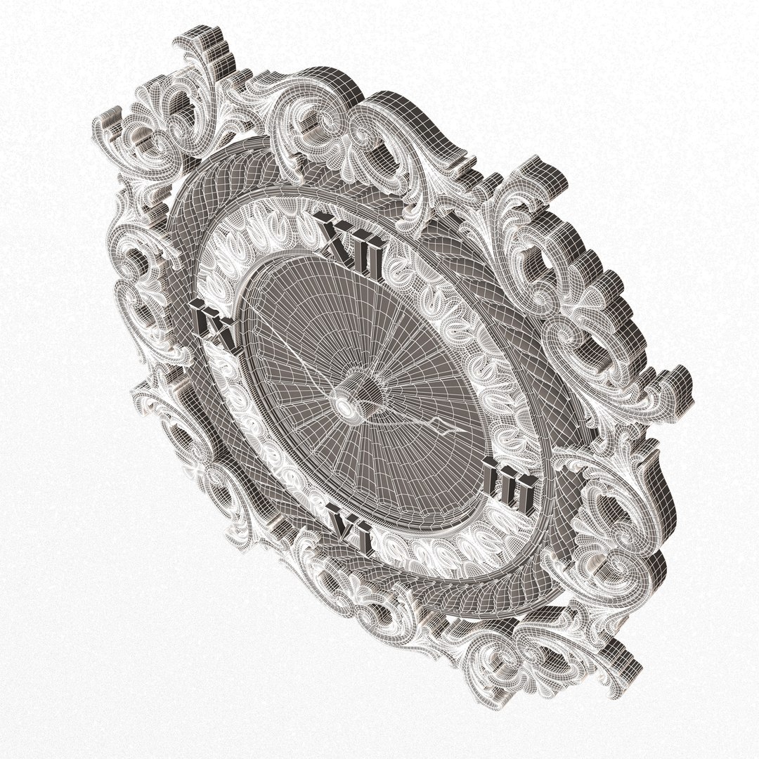 Classic Wall Clock 019 Chrome 3D Model - TurboSquid 2138091