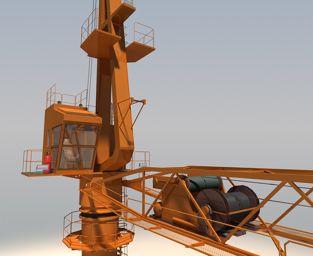 3d Crane Construction Oil Rigs