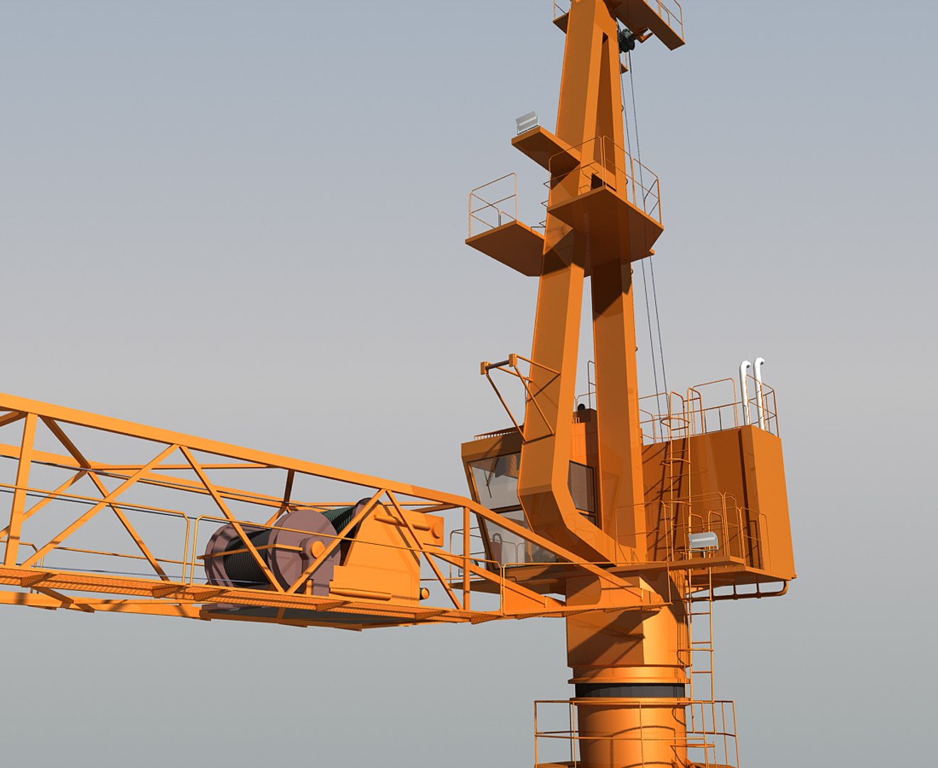 3d Crane Construction Oil Rigs