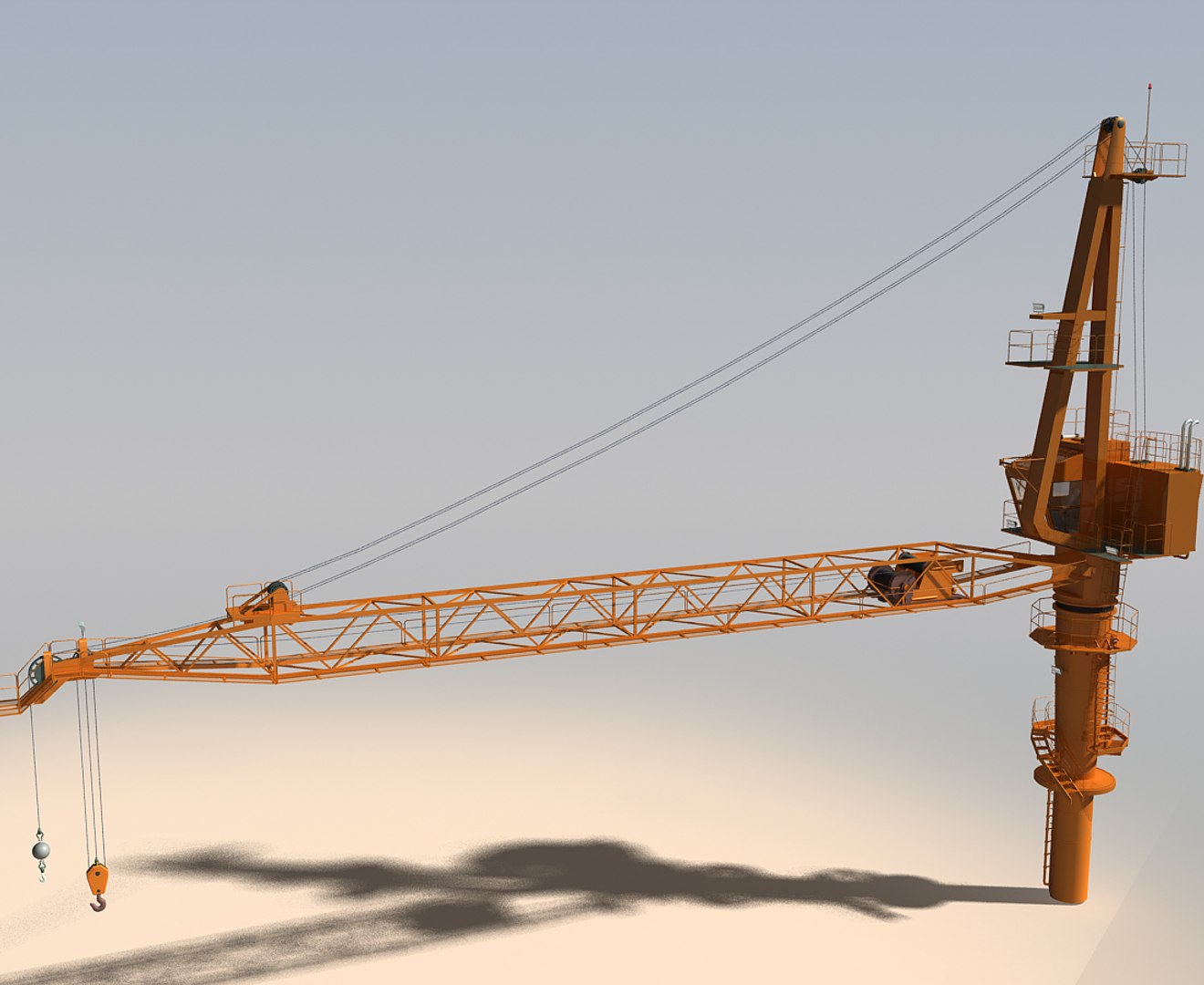 3d Crane Construction Oil Rigs
