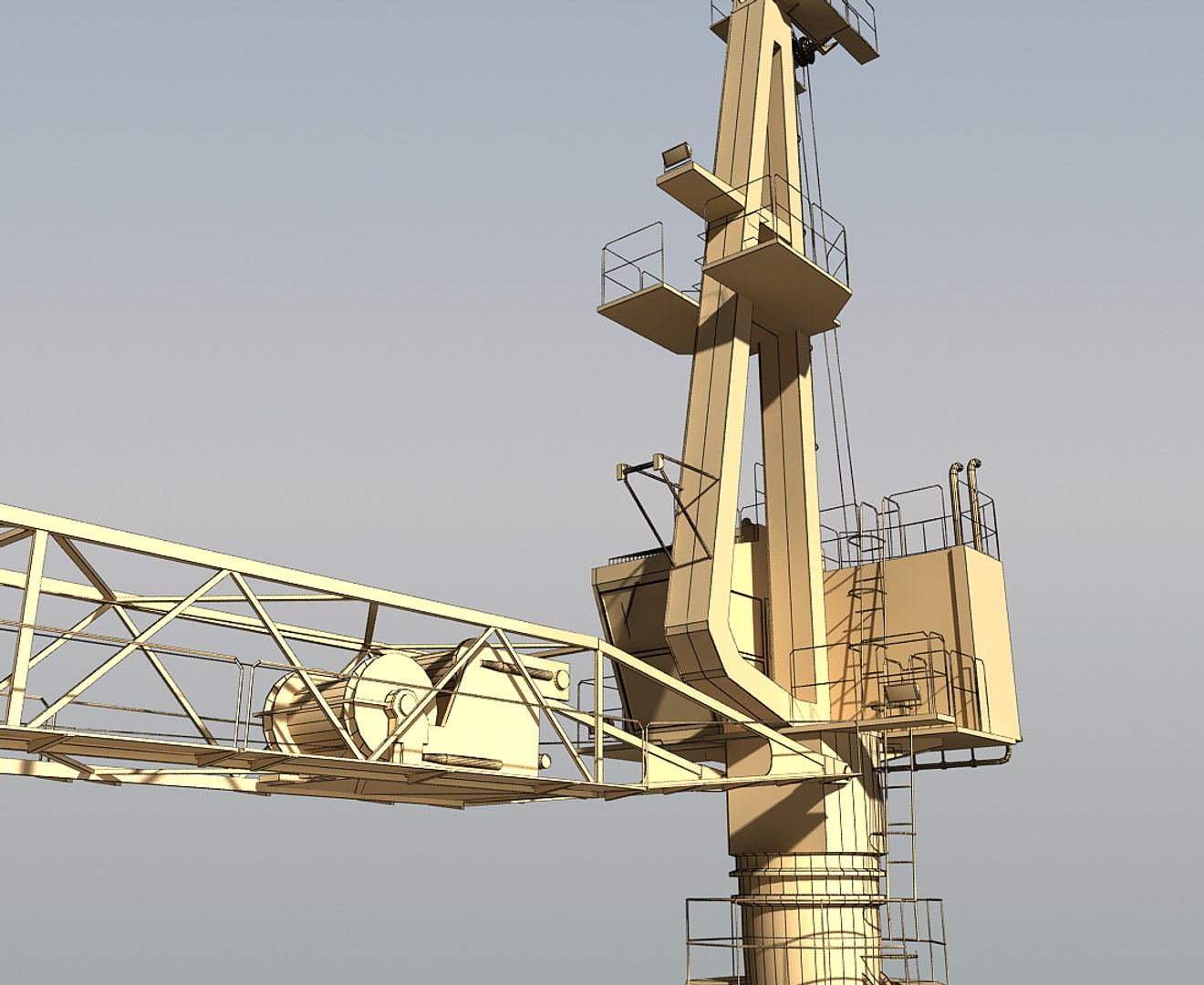 3d Crane Construction Oil Rigs
