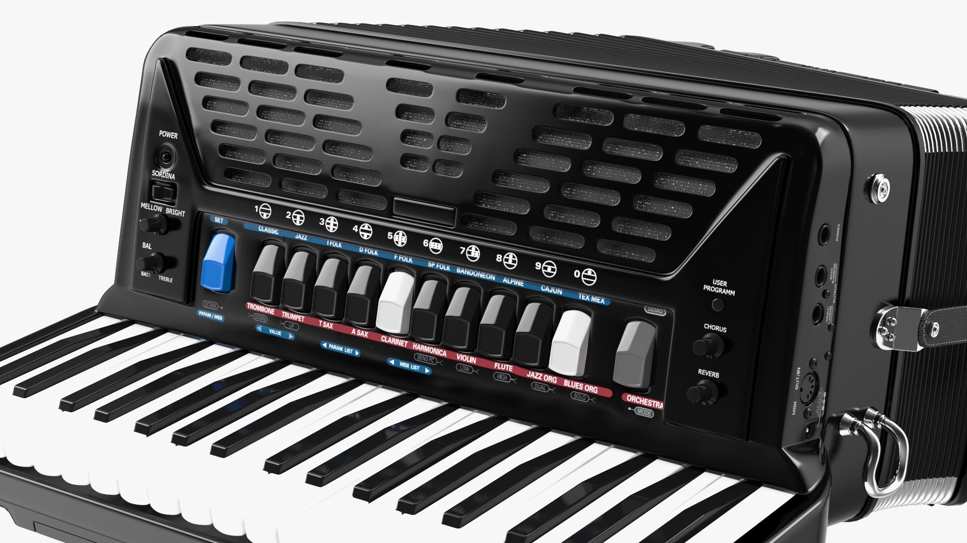 3D Accordion Electronic Musical Instrument TurboSquid 2062979