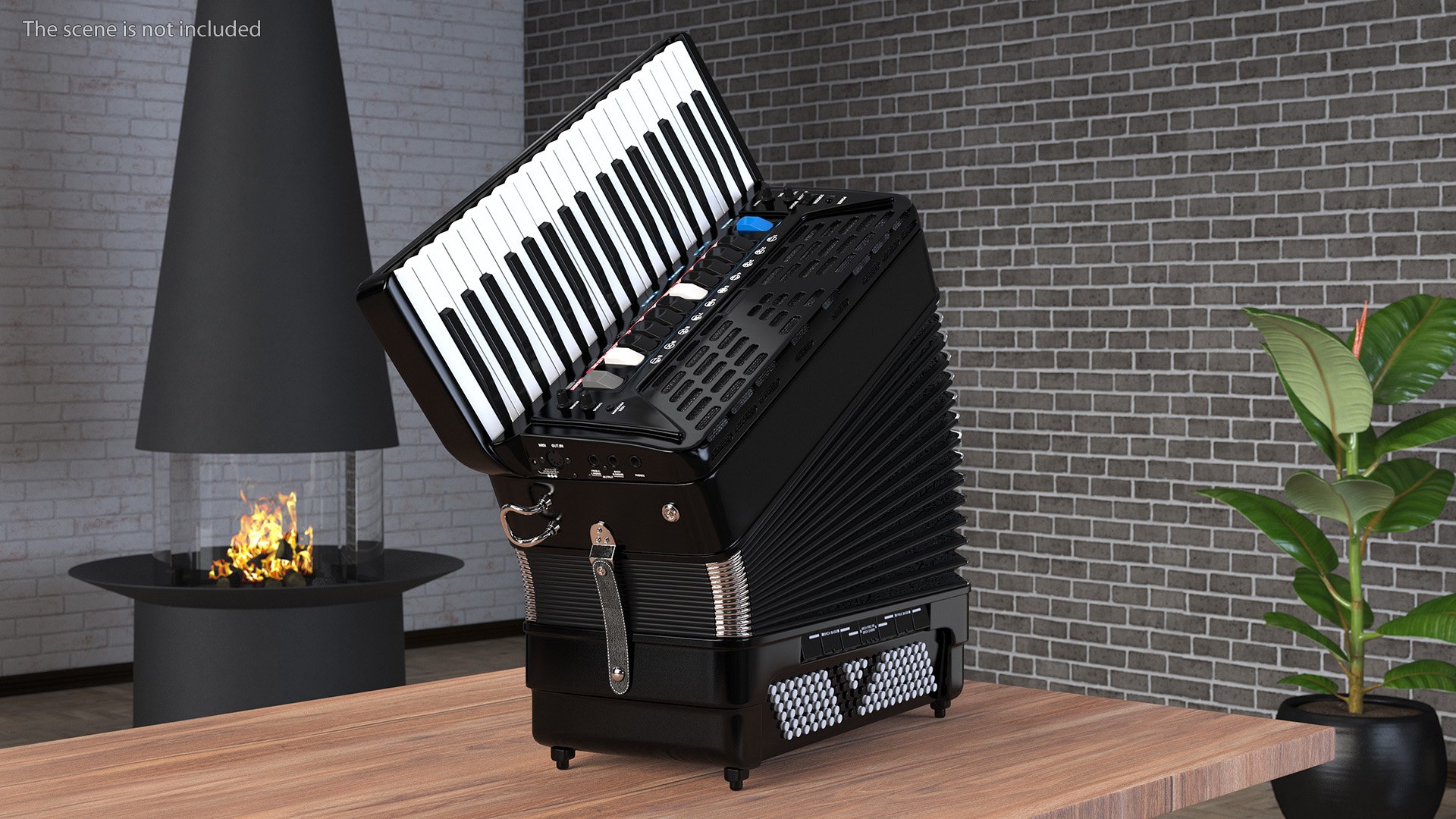 3D Accordion Electronic Musical Instrument TurboSquid 2062979