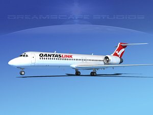 3d turbines boeing 717-200 717s model